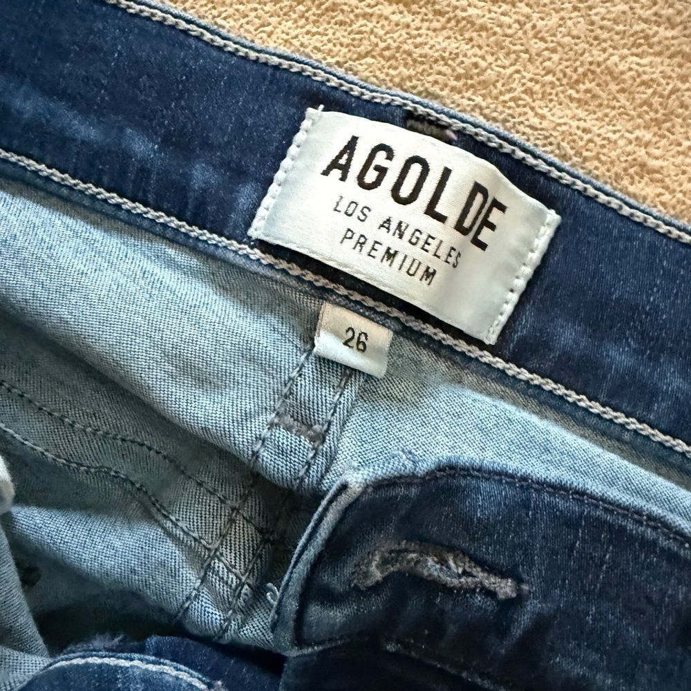 Agolde Dark Wash Skinny Jeans Size 26 Premium Denim - Picture 3 of 6